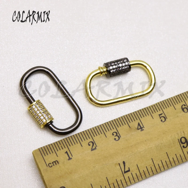 

10pcs Bolt Lock clasp pendants carabiner crystal charm jewelry accessories Lock clasp Bolt for necklace making 5033