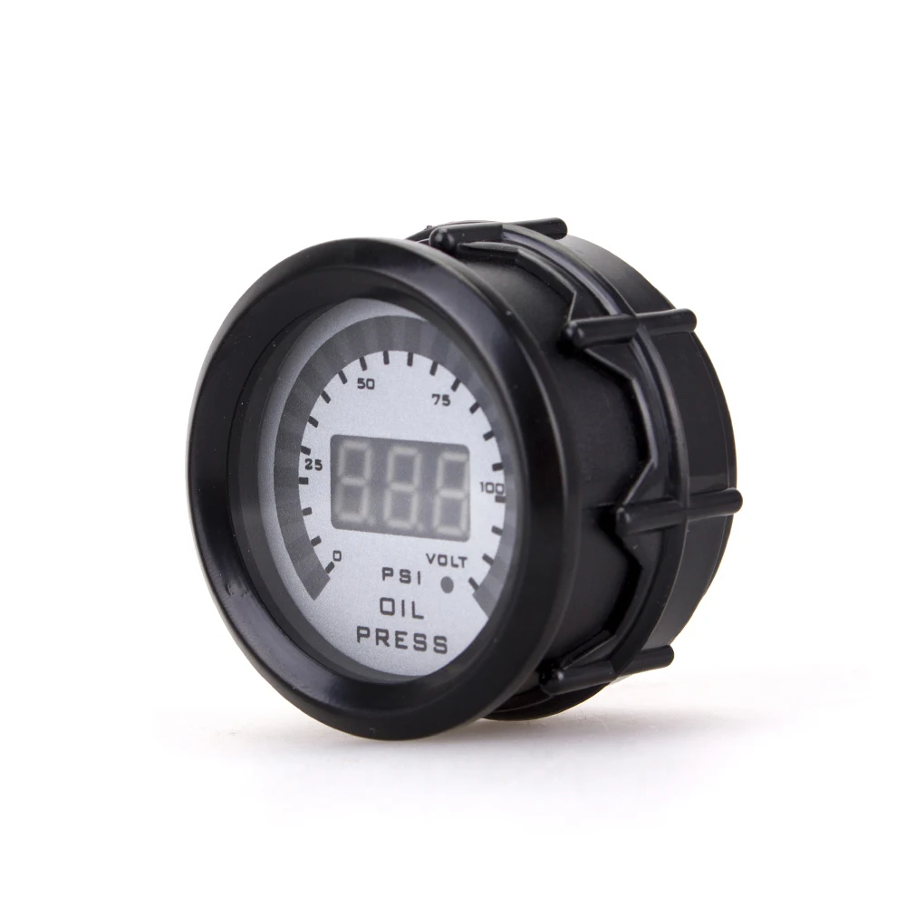 Автомобильный манометр 2 дюйма 52 мм с датчиком дымовой линзой + Вольтметр