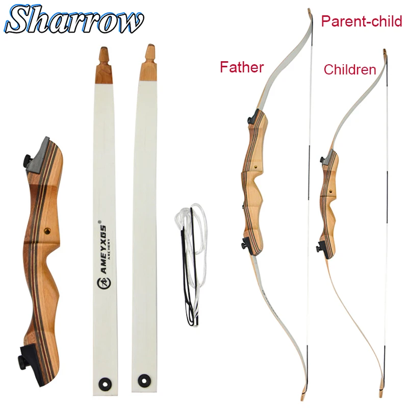 48and 54inch Parent-child Archery Recurve Bow High Quality Maple Wood Outdoor Shooting Game Fun Gift Toy Youth Adult Instruction