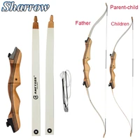 48and 54inch parent child archery recurve bow high quality maple wood outdoor shooting game fun gift toy youth adult instruction