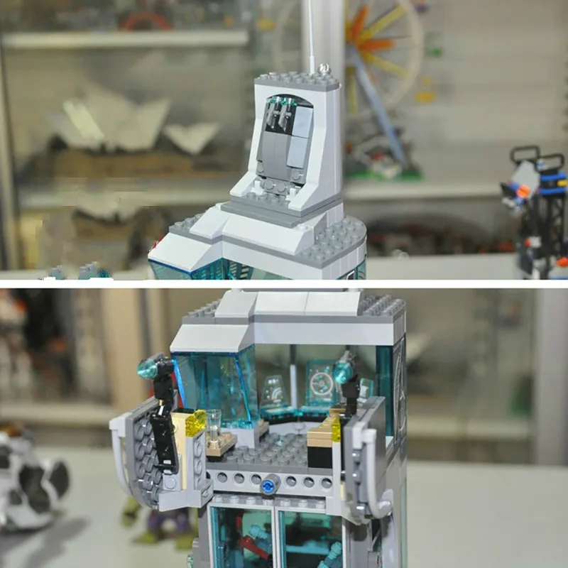 SH678 Мстители атака на башни Мстителей бюро Aegis строительные блоки игрушки