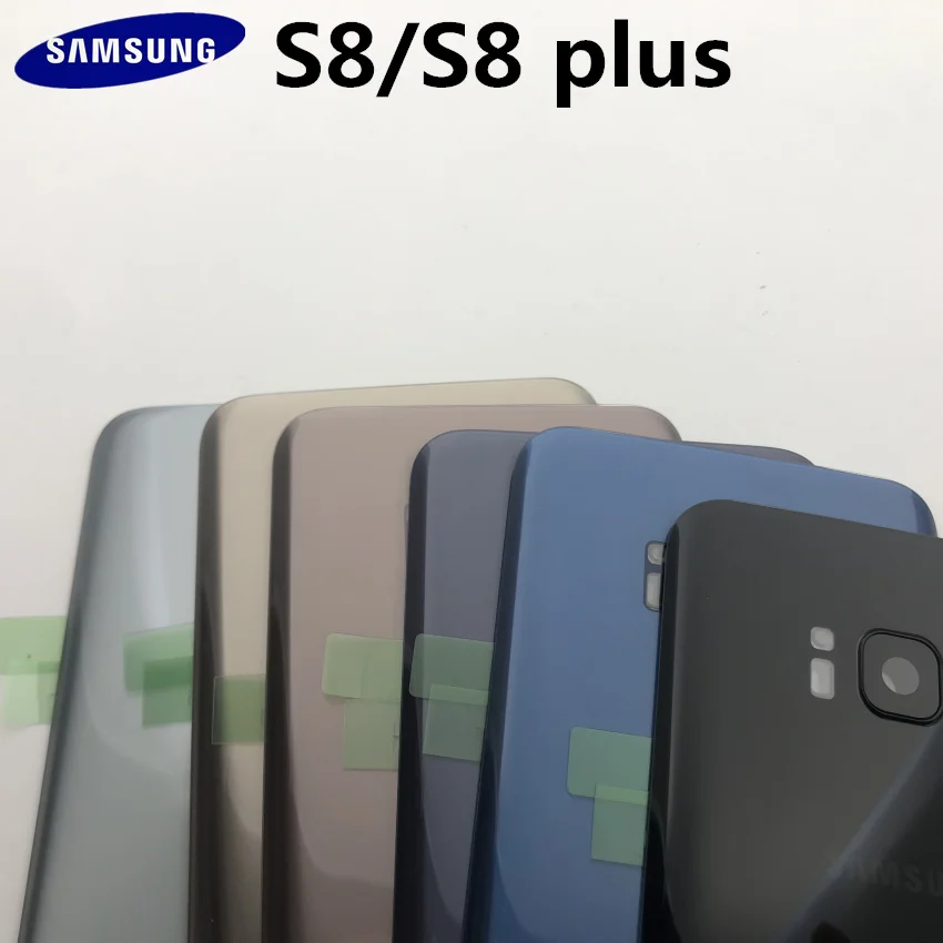 Новинка,, для samsung Galaxy S8, G950, S8+ plus, G955, Задняя стеклянная крышка, задняя крышка, крышка батареи, дверь+ передняя стеклянная линза+ клей+ Инструменты