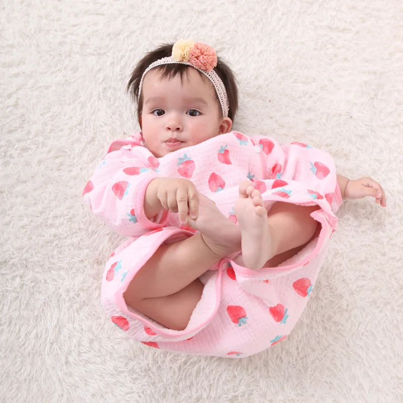 Детская коляска на весну лето тонкая муслиновая с пуговицами детский спальный