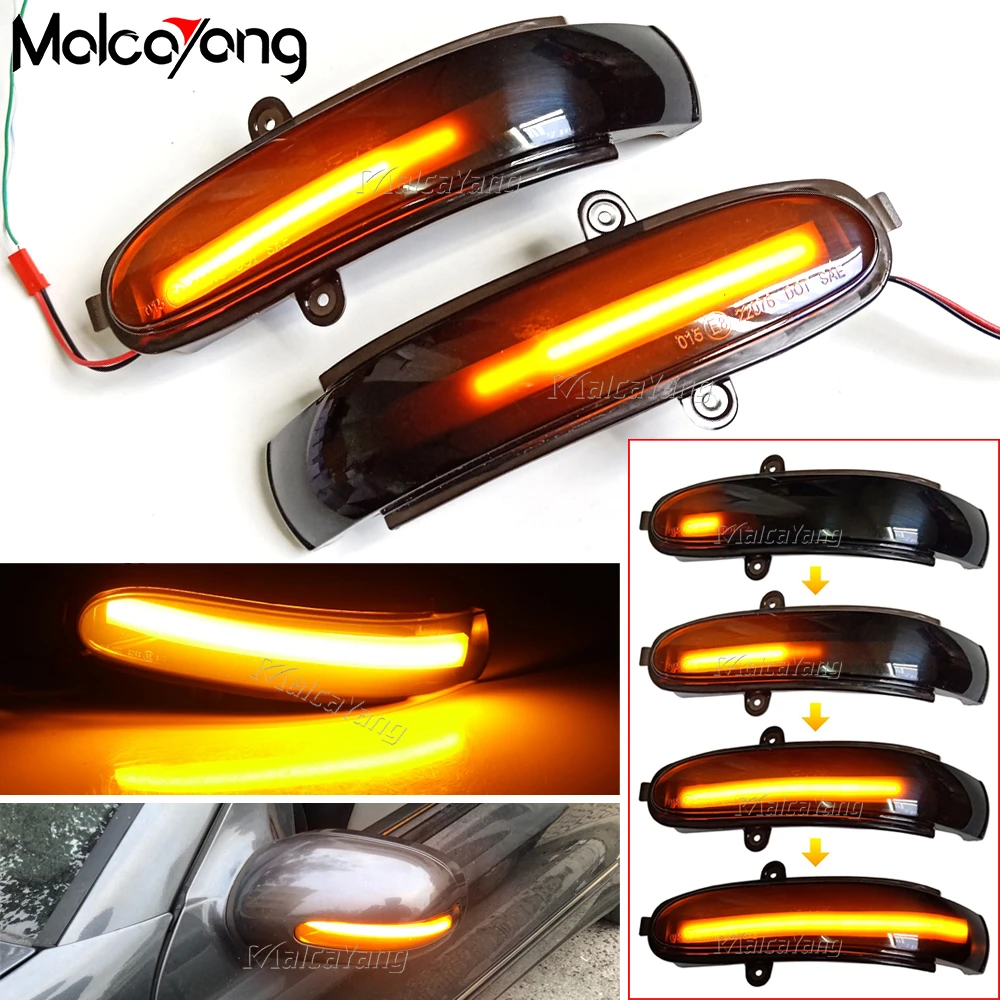LED Dynamic Turn Signal Light Side Mirror Blinker Sequential Lamp For Mercedes Benz C Class W211 W203 S203 CL203 2001-2007