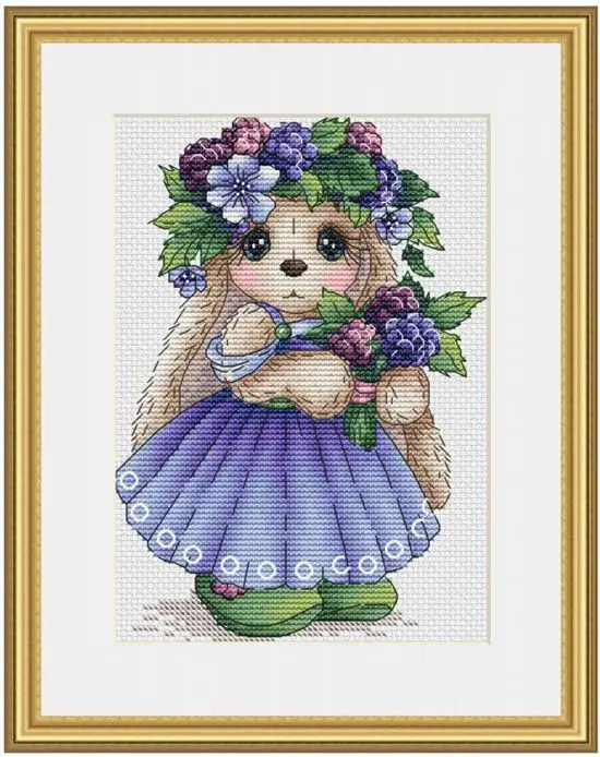 Набор для рукоделия 14CT 16CT вышивки крестом Blackberry Elf Rabbit|Упаковка| |