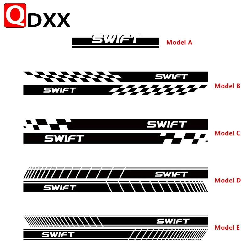 Виниловые наклейки на капот автомобиля боковую дверь наклейка юбку для SUZUKI Swift
