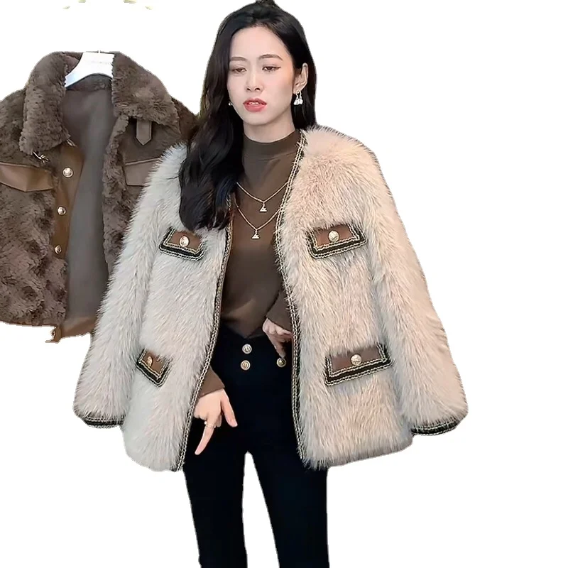 

Luxury Winter Kackets Women Luxury Fashion Elegant Vintage BE Long Sleeve Warm Korean Chic Female Outwear Casual Woman Jackets