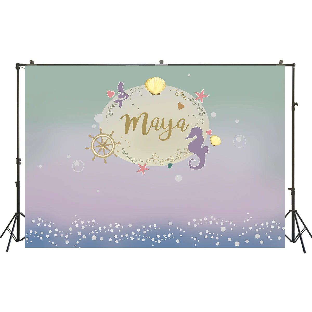 Фон для фотосъемки с изображением девушки русалки дня рождения принцессы