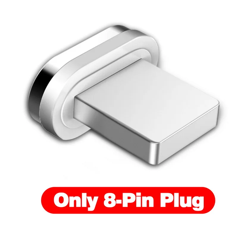 Магнитный кабель GETIHU 2.5A для быстрой зарядки iPhone X 8 samsung Micro usb type C Quick Charge 3,0 Магнитный шнур для зарядки и передачи данных - Цвет: Only 8-Pin Plug