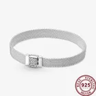 Женский браслет из серебра 925 пробы, с яркой пряжкой