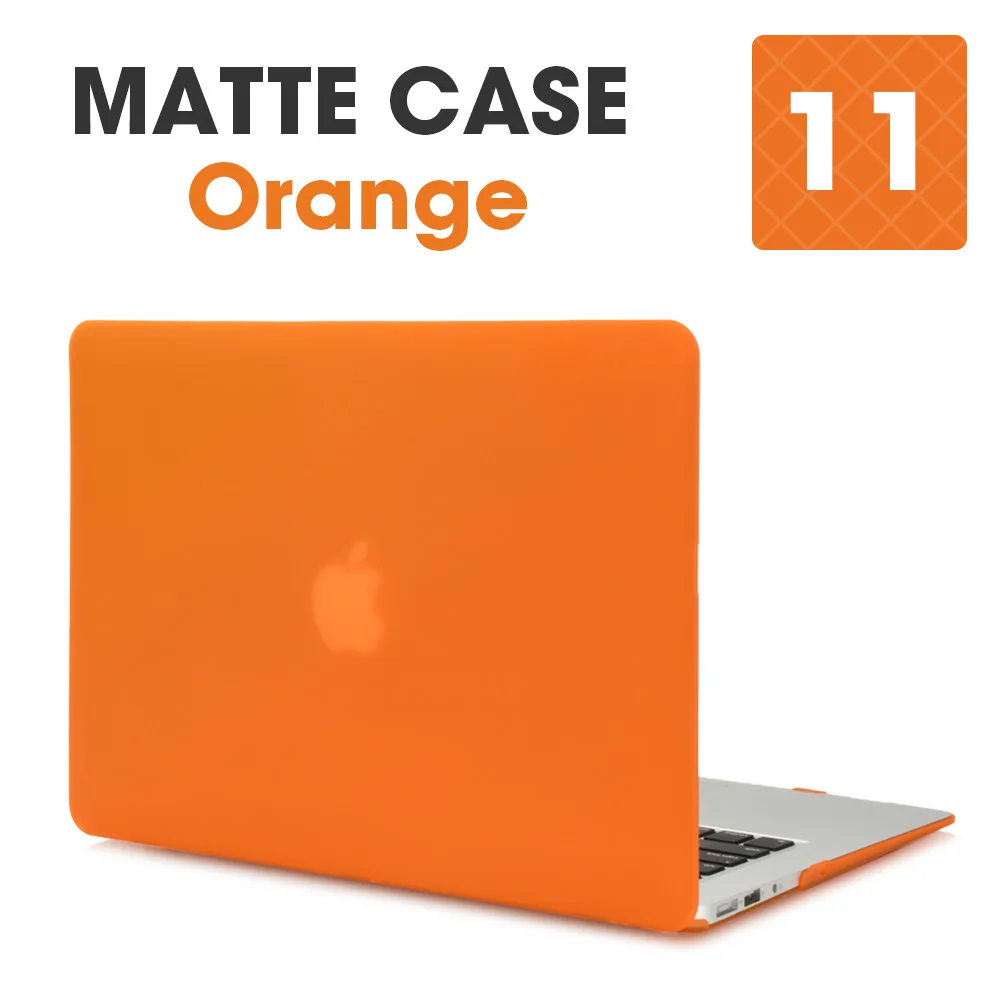 Чехол для ноутбука Apple Macbook Mac book Air Pro retina, новинка, сенсорная панель 11, 12, 13, 15 дюймов, Жесткий Чехол для ноутбука, чехол 13,3, чехол - Цвет: Matte Orange