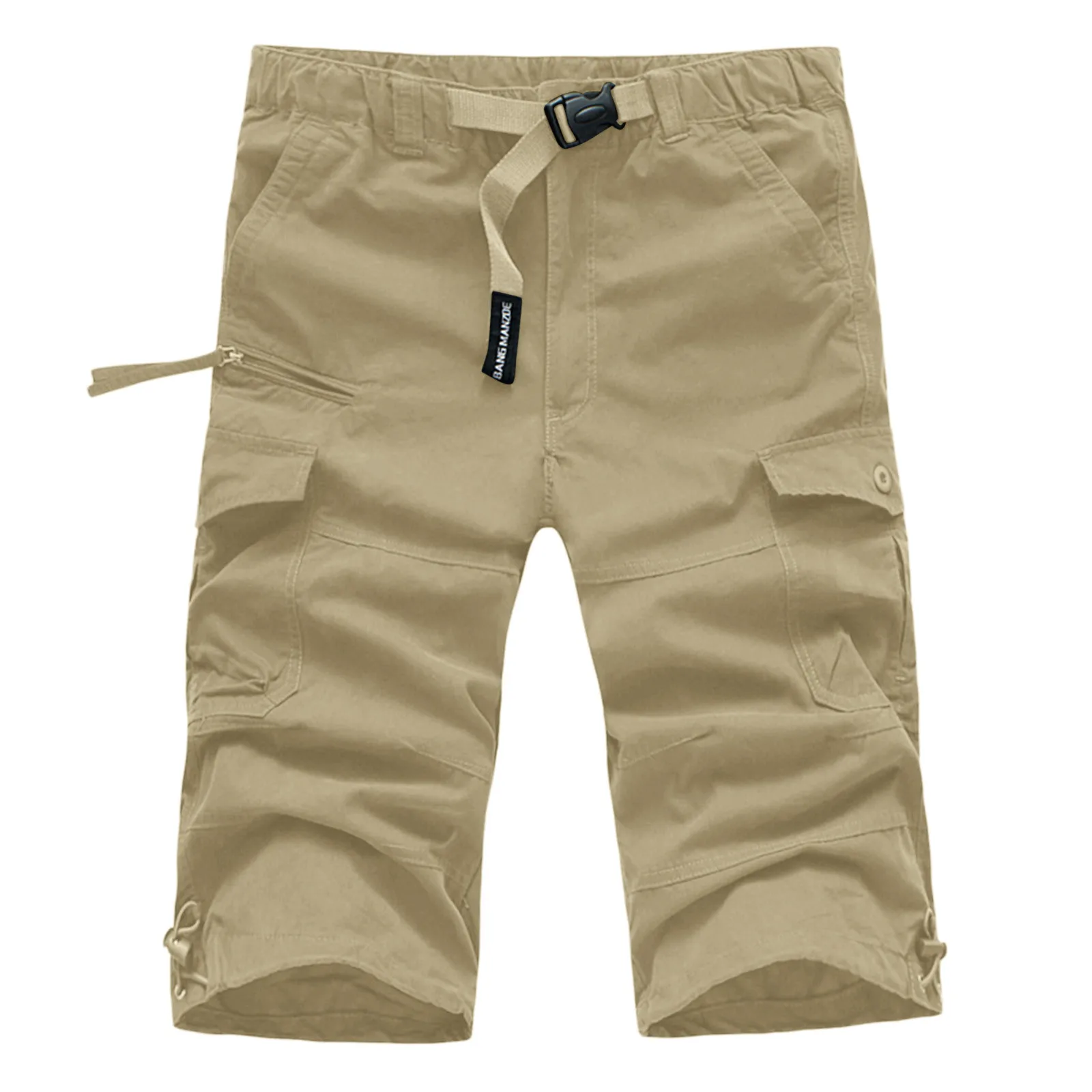 

Шорты-карго мужские с множеством карманов, однотонные универсальные Короткие штаны для отдыха, Модные Удобные Хлопковые комбинезоны, A50, на ...