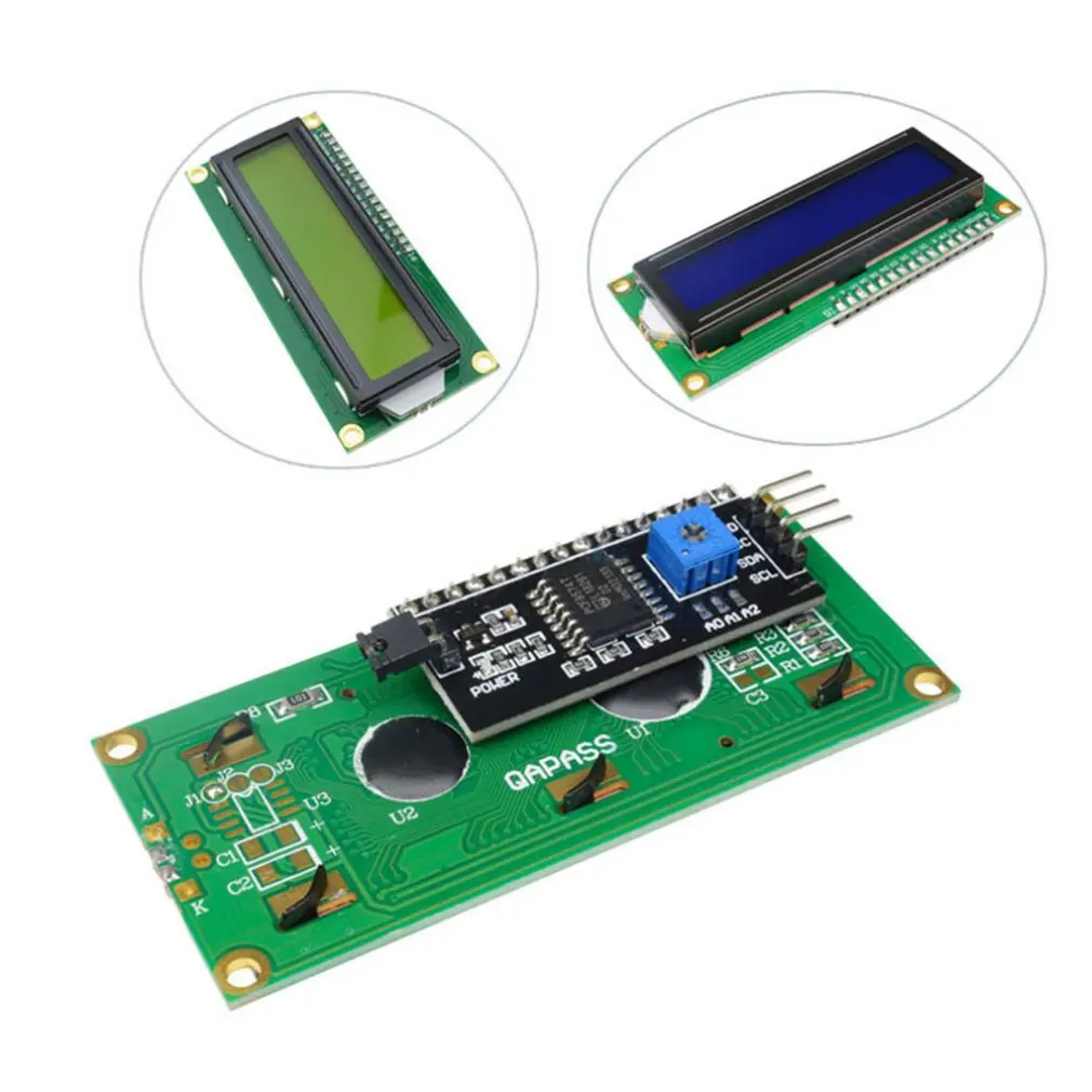 Желто зеленый экран переходная пластина Iic igc интерфейсный модуль 1602 ЖК 1602Lcd