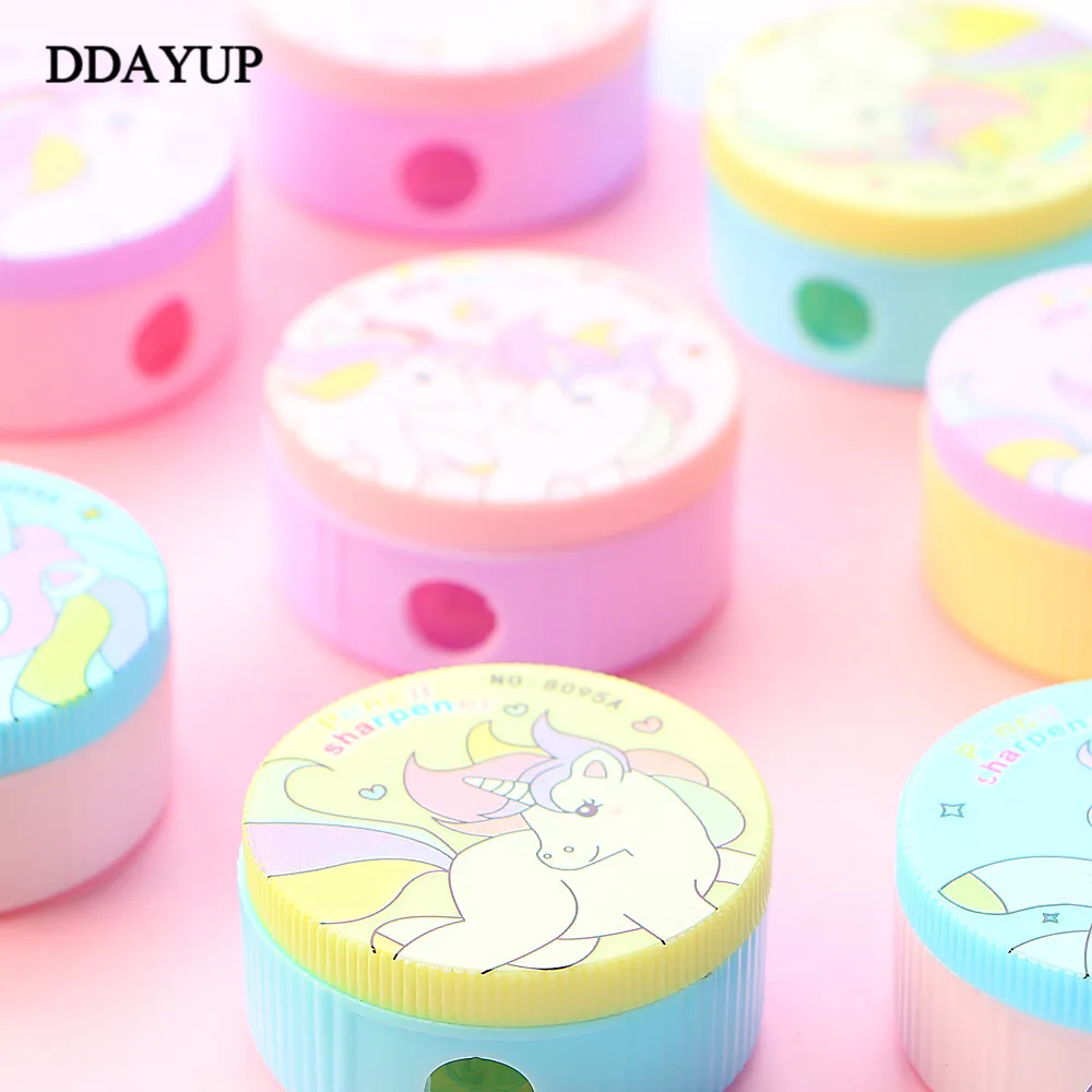 Пластиковая точилка для карандашей Kawaii Cartoon Unicorn 2 шт. детские подарки школьные