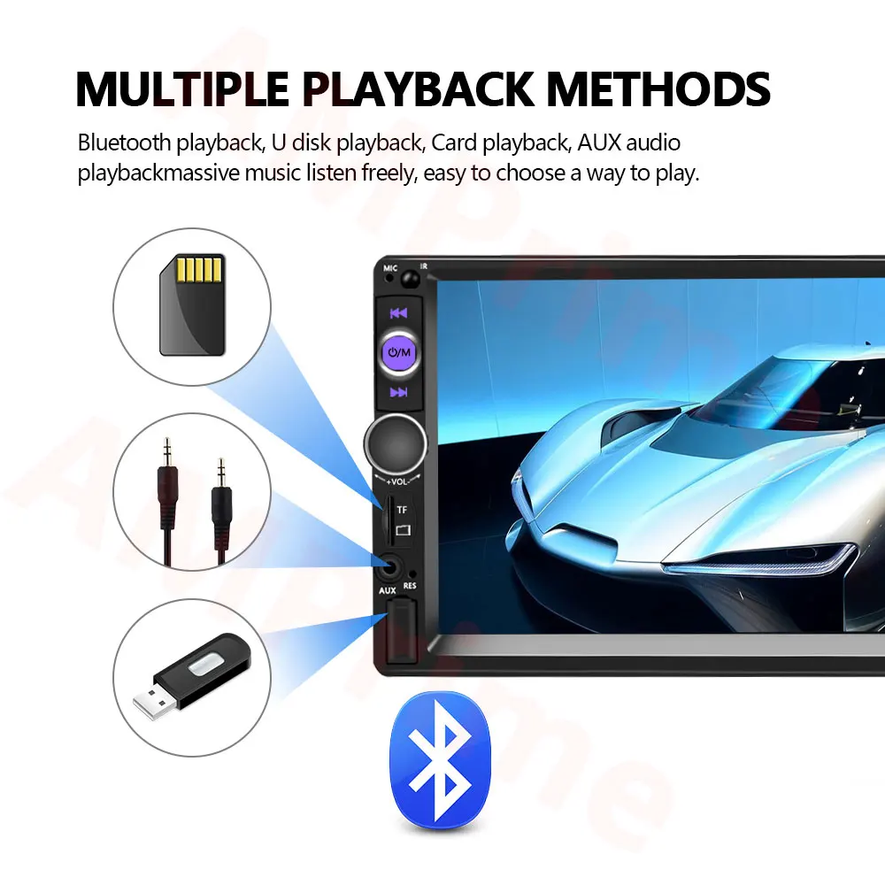 AMPrime 2 din автомобильное радио 7 &quotАвторадио мультимедийный плеер MP5 цифровой