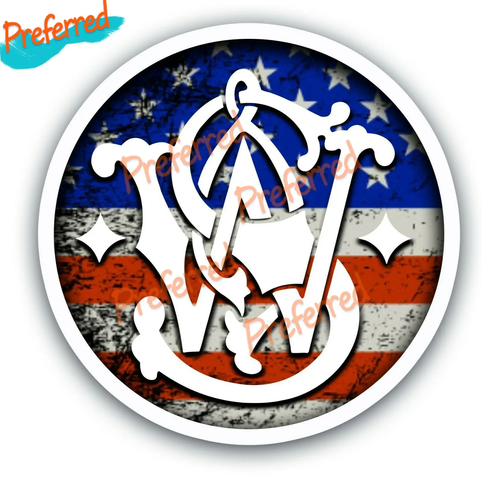 

Smith & Wesson American Flag Gun Rights Toolbox Bumper Sticker Vinyl Logo or Car Sticker Decal Decoration-all Sizes Waterproof
