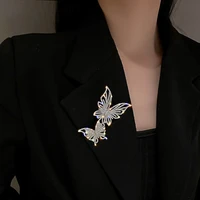 fashion exaggerated personality brooch new full diamond butterfly brooch temperament design sense of clothing accessories women