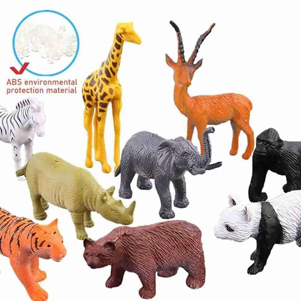 

53 Pcs Wild Animal Marine Insect Farm Dinosaur Set Small Early Childhood Model Animal Education Toy Simulation X5m0