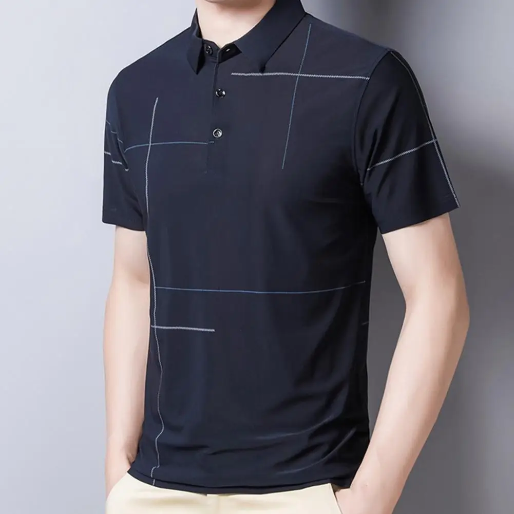 

High Quality Cotton Men Polo-Shirt Shirt Soft Comfortable Wearing Turn Down Collar Fashion Men Lapel T-shirt for Daily Life