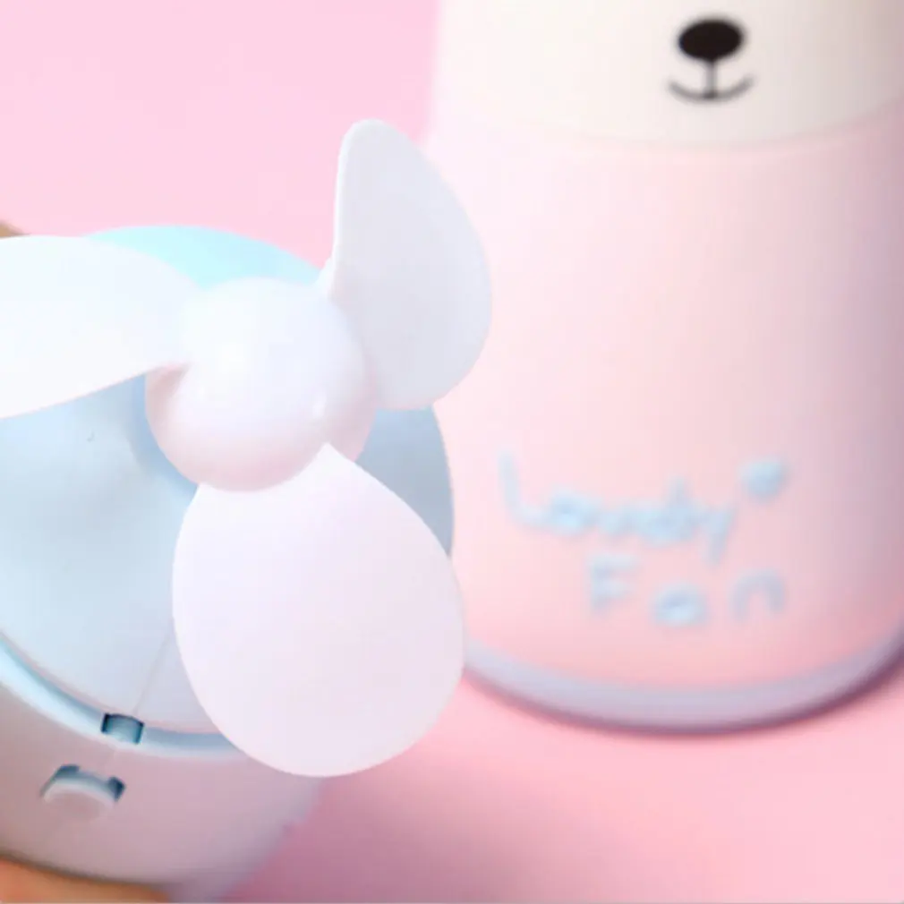 Мультяшный милый поросенок Usb зарядный вентилятор с заячьими ушками мини