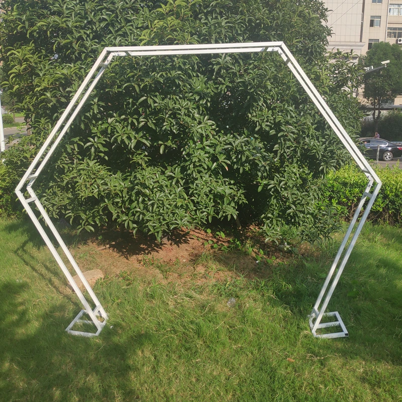 1 шт. двойная шестиугольная Арка из кованого железа полка Цветочная подставка