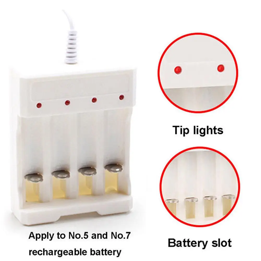 Универсальный USB-адаптер для быстрой зарядки аккумуляторов 4 слота | Электроника