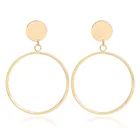 Серьги в стиле панк, модные новые акриловые уличные серьги, индивидуальные преувеличенные геометрические женские серьги круглой формы, оптовая продажа для женщин