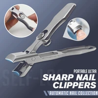 sharp nail clippers home accessories wide jaw opening anti splash nail trimmer self locking fingernail cutter toenail scissors