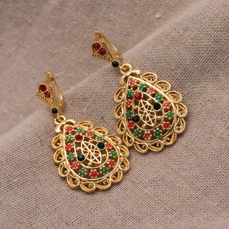 Серьги с бусинами 24 К Золотые серьги для женщин и девушек из Дубая Микронезии