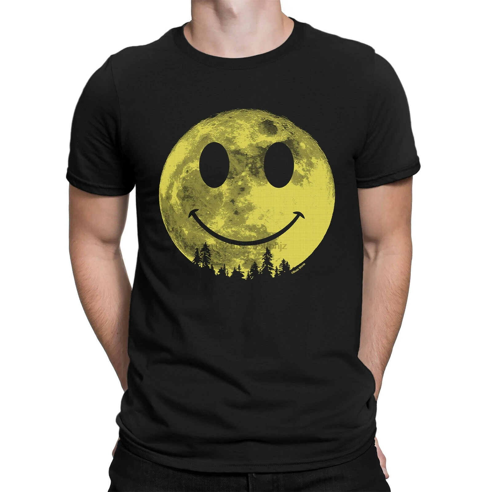 

Smiling Top Tee men Unisex Fashion pride t shirt MOON FACE Mens Funny T-Shirt Fun tshirt Party Happy Novelty Gift Cool Casual