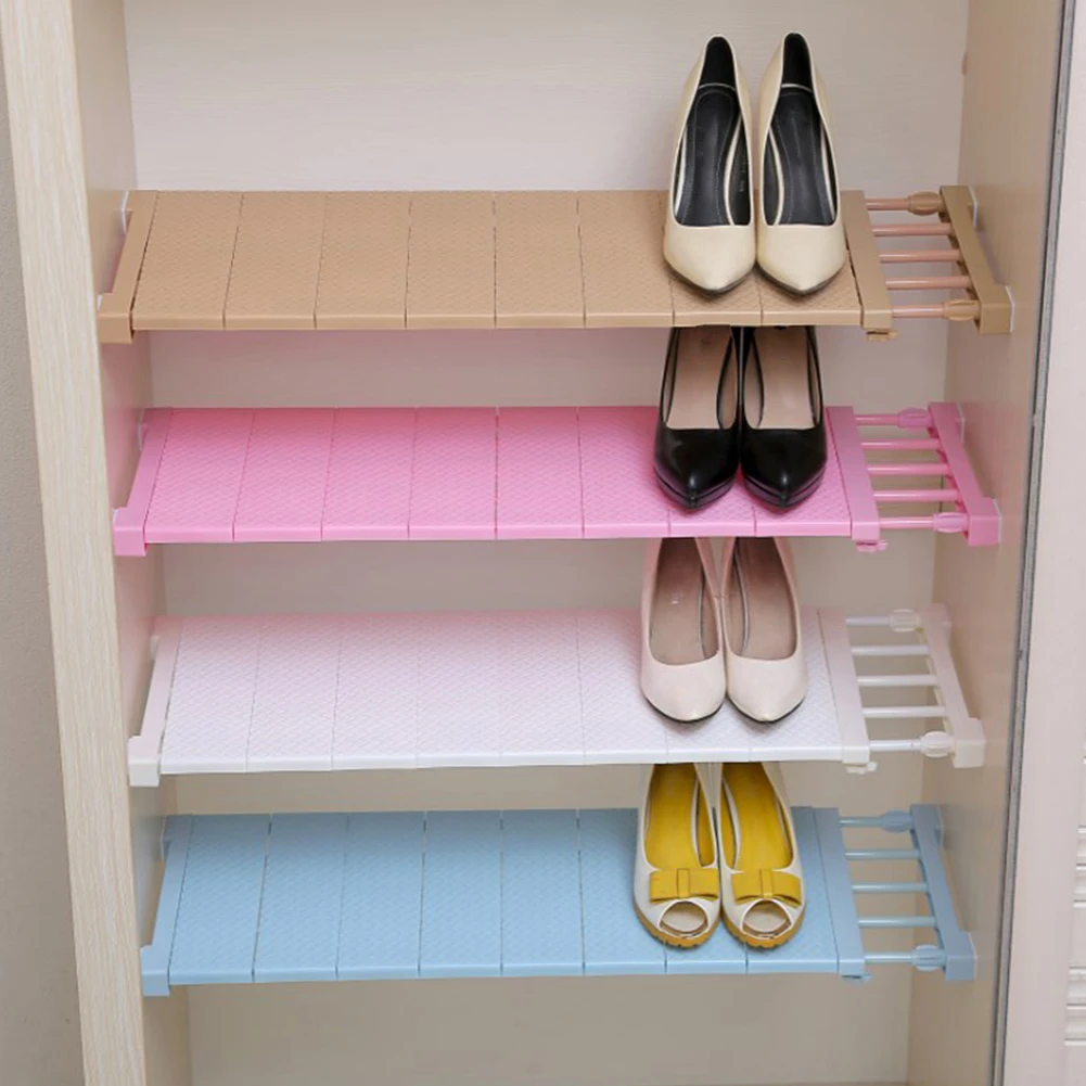 

Adjustable Closet Organizer Storage Shelf Wall Mounted Kitchen Rack Space Saving Wardrobe Decorative Shelves Cabinet Holders