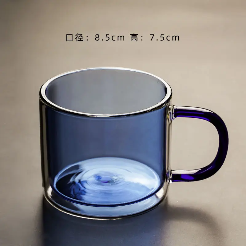 250ML Double-layer High Borosilicate Colored Glass Insulated Mug Creative Coffee Birthday Christmas Gift Cups | Дом и сад