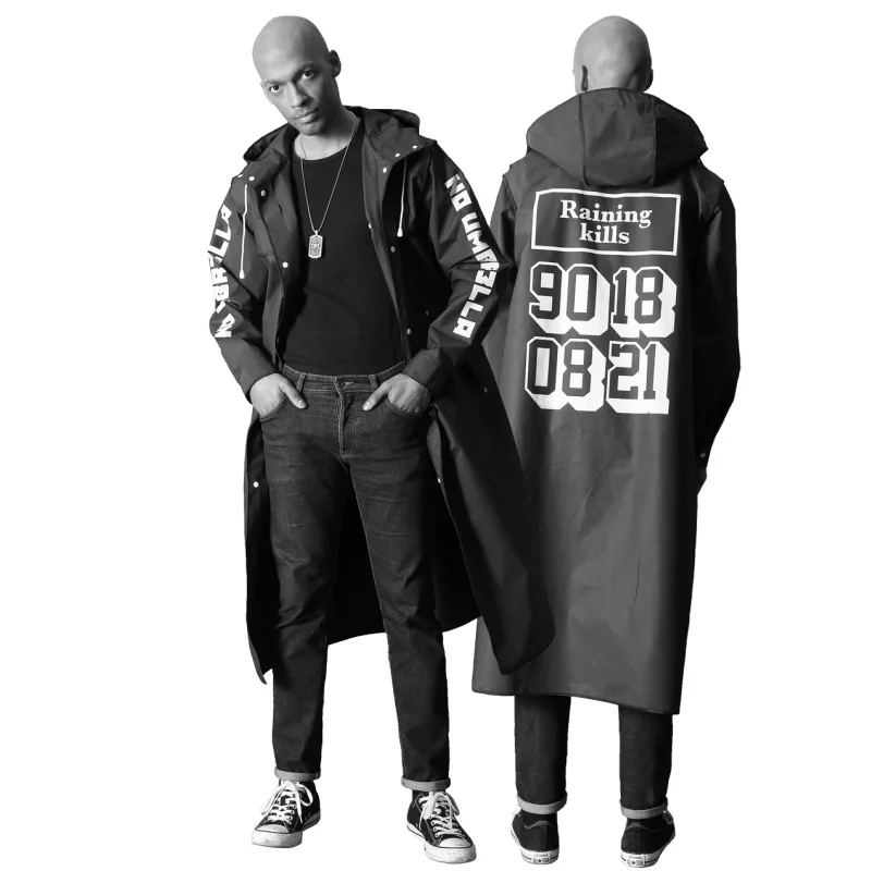 Мужской ветрозащитный дождевик дышащая куртка черный длинный мужское зеленое