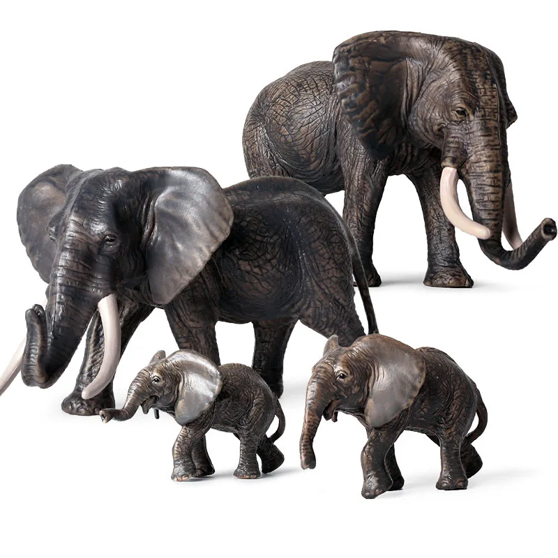 

Simulated African Elephant Figure Wild Animals Model Realistic Plastic Figure Decor Kids Collection Science Educational Toys