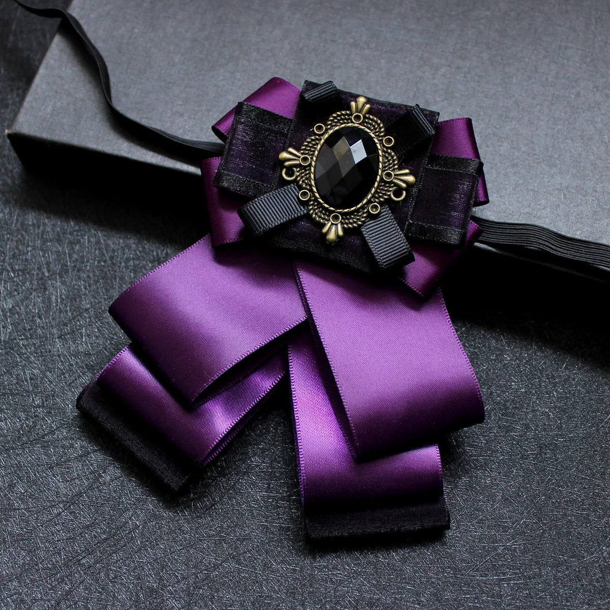 Purple Я-Remiel бант, украшение-бант, брошь камея с цветочным узором ткань булавки со стразами и броши Винтаж класса люкс значок галстук японская шпилька брошь для Для мужчин - Окраска металла: Purple
