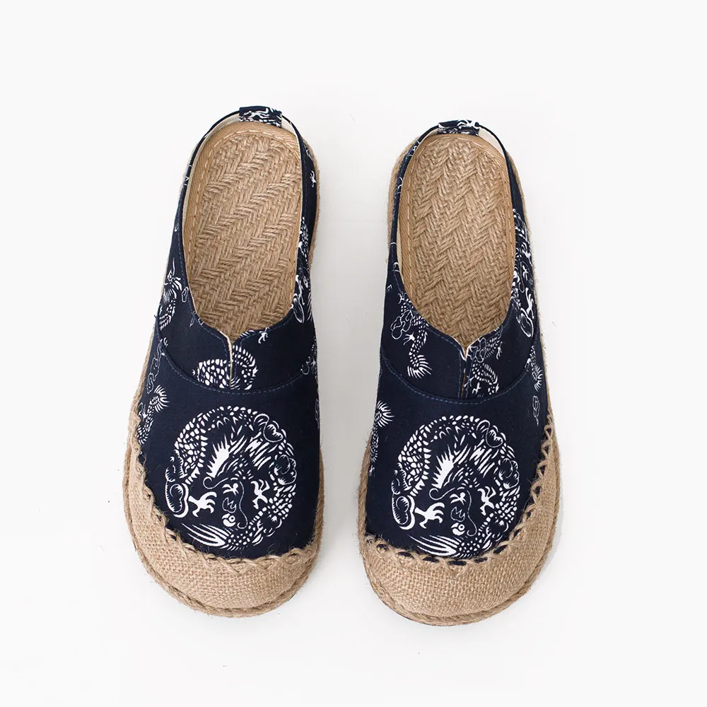 Veowalk тайские вышитые женские черные льняные хлопковые шлепанцы плоские сланцы