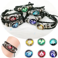 free shipping genshin impact game cosplay prop eye of god water wind thunder fire rock ice element bracelet jewelry