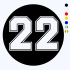 CK20055# наклейки на авто гоночный номер 22 по кругу водонепроницаемые наклейки на машину наклейка для авто автонаклейка стикер этикеты винила наклейки стайлинга автомобилей украшения на бампере автомобиля