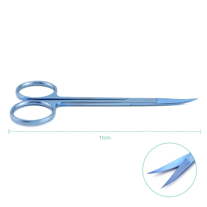 Офтальмологические ножницы для открытого глаза титановые косметические