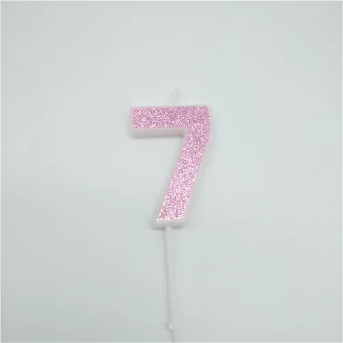 pink 7 Номер, для детей 0, 1 2 3 4 5 6 7 8 9 Творческий Розовый свечи, дети, одежда для мальчиков и девочек Топпер для торта «С Днем Рождения» свечи для украшения для торта для вечеринки - Цвет: pink 7