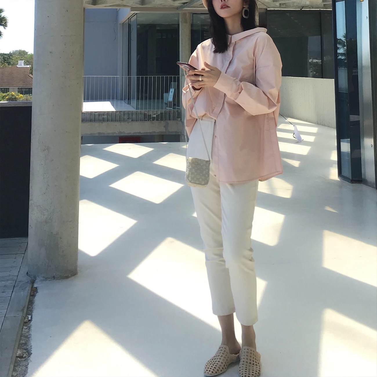 Casual High Waist Pencil Cotton Pants Women Solid Ankle-length Pants OL Elegant Female Summer Trousers