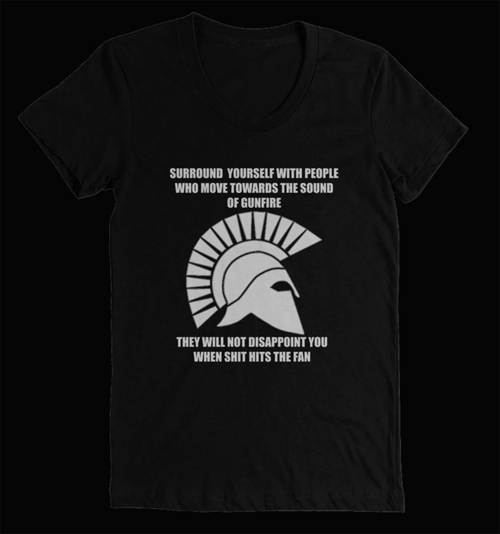 Окружайте себя с людьми которые движутся к звуку огня-Дамская Футболка | Женская
