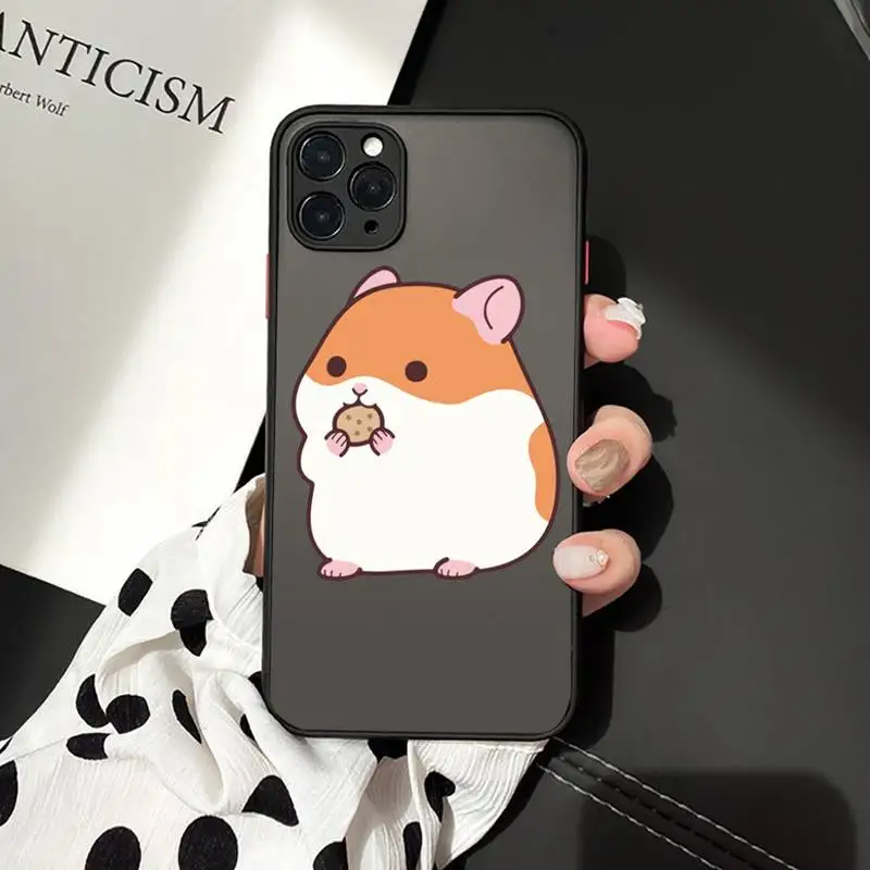 

Hamsters cute cartoon animal Phone Cases matte transparent For iphone 7 8 11 12 plus mini x xs xr pro max cover