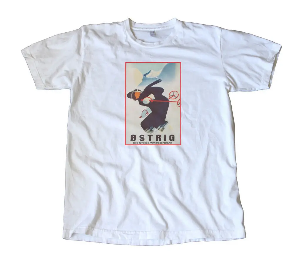 Зимние лыжи Австрийские постеры футболки Альп|Мужские футболки| |