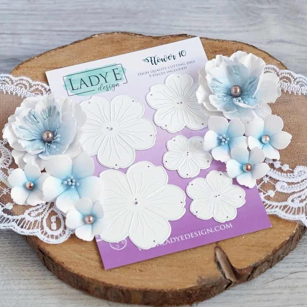 

Lucky Goddess Metal Cutting Dies 5pc Flowers diy Scrapbooking Photo Album Decorative Embossing PaperCard Crafts Die