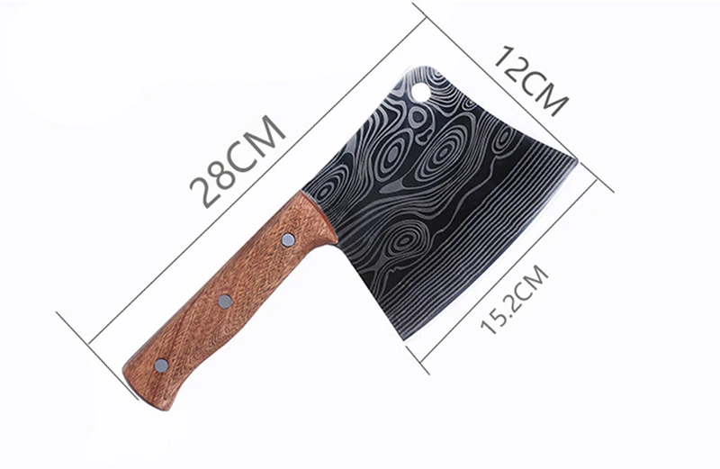 Нож для нарезки костей кухонный шеф нож из нержавеющей стали 40CR13 дамасский