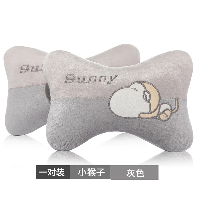 New design Little monkey car cartoon cute plush headrest soft neck pillow comfortable and easy bone Auto accessories | Автомобили и