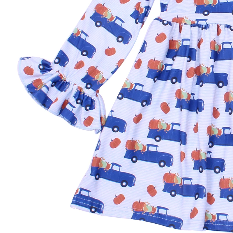 Новое Эксклюзивное Платье на День Благодарения одежда синего цвета для девочек с