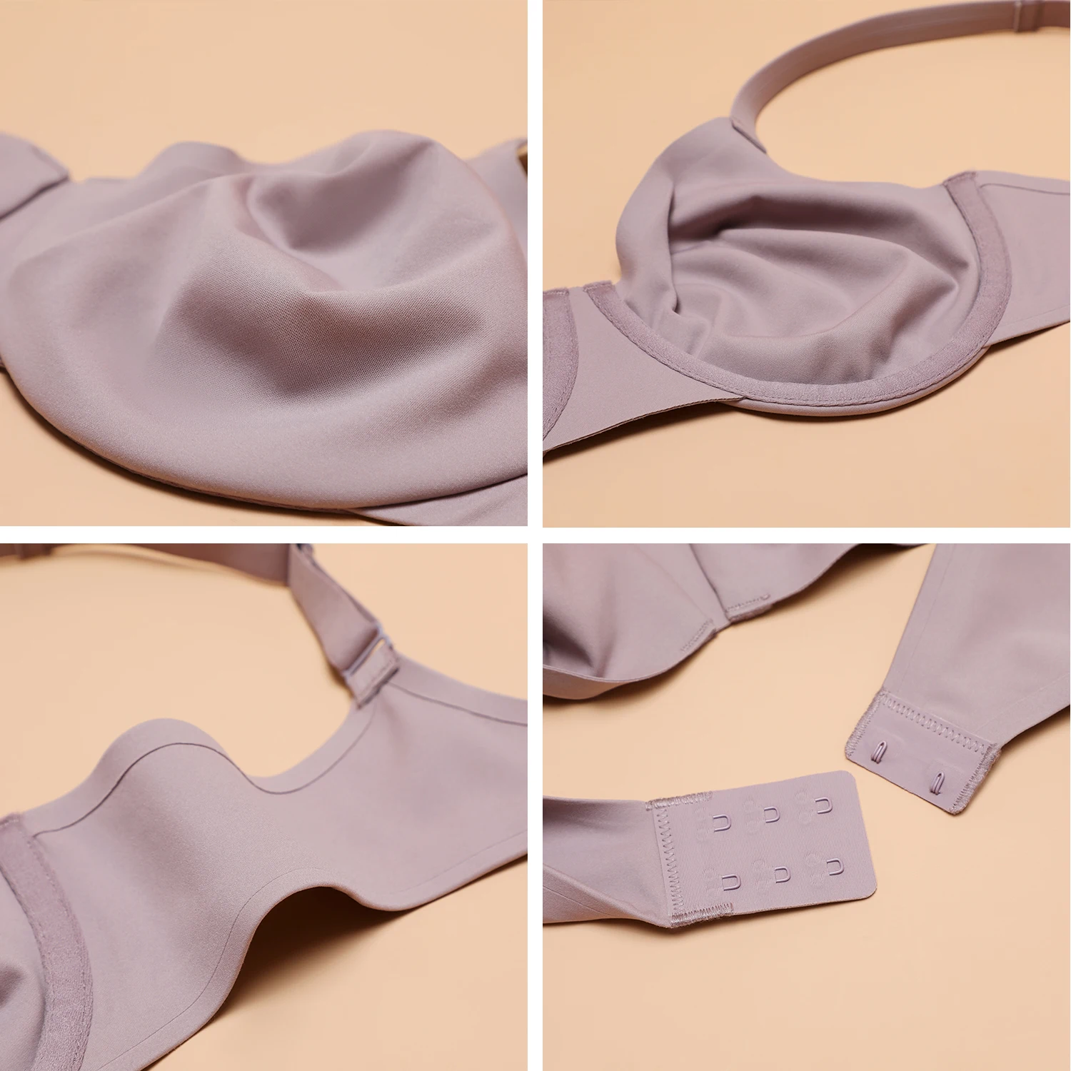 Women's Seamless Bra Full Coverage U Back Plus Size Unlined Comfort Underwire Underwear Big Breast E F G