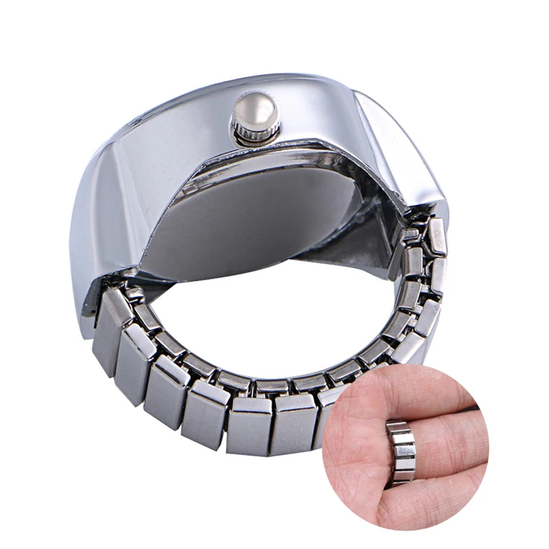 Движение Кварц палец кольцо часы с круглым циферблатом арабский